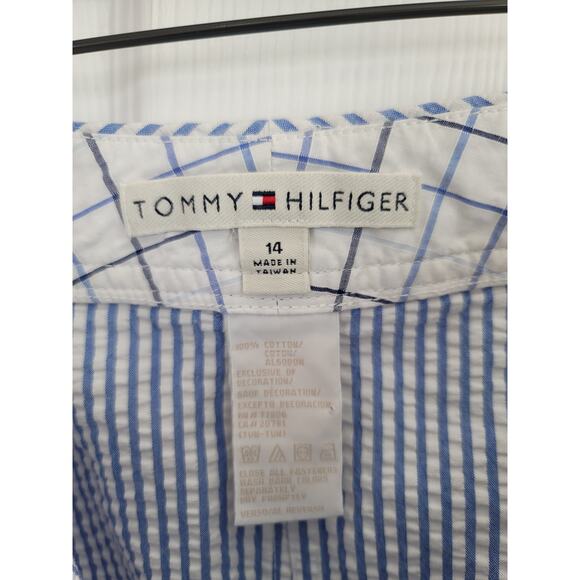 Tommy Hilfiger Button Down Cotton Striped Skirt Size 14 - Picture 5 of 6